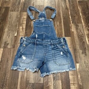 Hollister Blue Denim Overalls